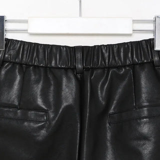 Faux leather shorts