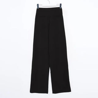 Black wide-leg pants