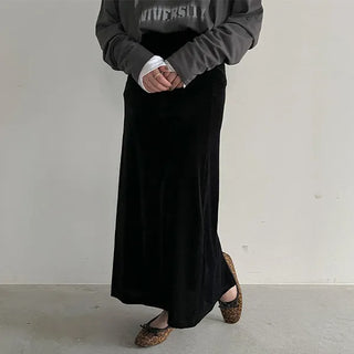 Velvet H-line skirt