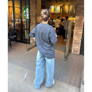 String denim pants