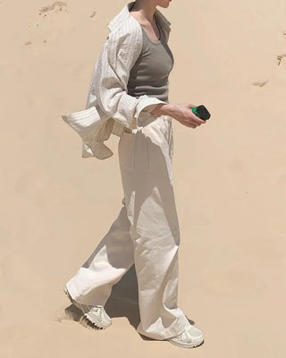 Mood Elastic Waist Chino Pants