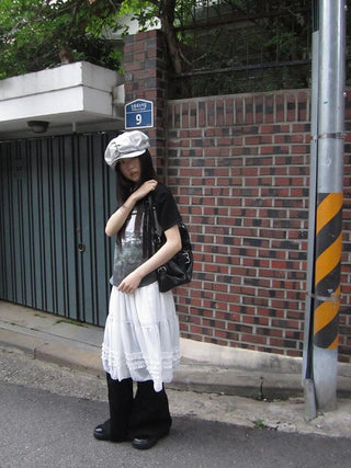 Asymmetric Shoulder Color Block Print Tee