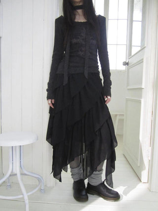 Asymmetrical Chiffon A Line Skirt Skirt