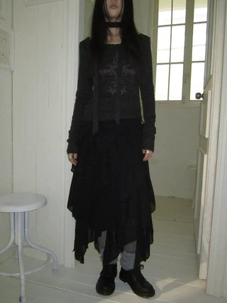 Asymmetrical Chiffon A Line Skirt Skirt