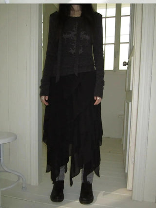 Asymmetrical Chiffon A Line Skirt Skirt