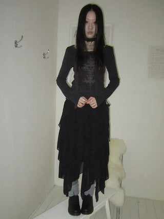 Asymmetrical Chiffon A Line Skirt Skirt