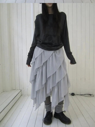 Asymmetrical Chiffon A Line Skirt Skirt