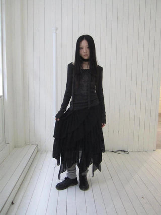 Asymmetrical Chiffon A Line Skirt Skirt