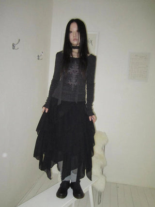 Asymmetrical Chiffon A Line Skirt Skirt