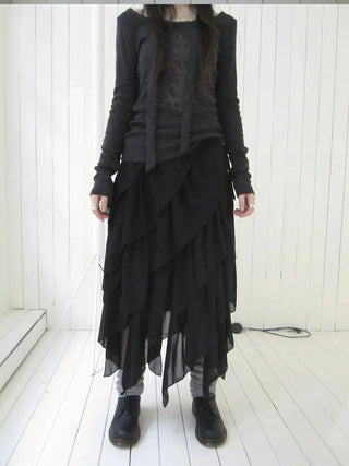 Asymmetrical Chiffon A Line Skirt Skirt