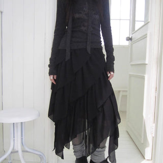 Asymmetrical Chiffon A Line Skirt Skirt