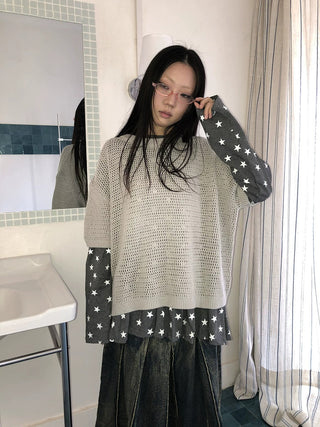 Breathable Cutout Commuter Loose Fit Women Casual Solid One Size T-Shirt