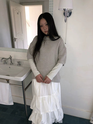 Breathable Cutout Commuter Loose Fit Women Casual Solid One Size T-Shirt