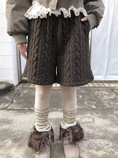 Comfortable Elastic Waist Casual Loose Straight Leg Women Pull On Short