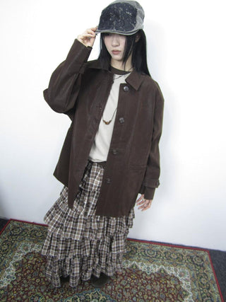 Cozy Deep Brown Street Straight Fit Lapel Long Sleeve Single Row Button Jacket