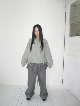 Functional Minimalist Drawstring Short Crop Top