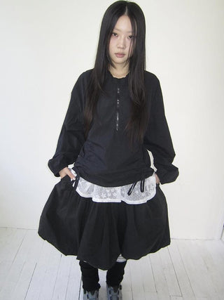 Functional Minimalist Drawstring Short Crop Top