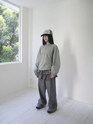 Functional Minimalist Drawstring Short Crop Top