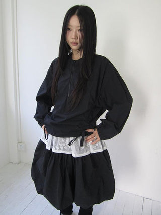 Functional Minimalist Drawstring Short Crop Top