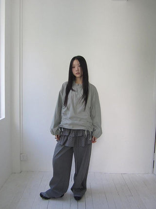 Functional Minimalist Drawstring Short Crop Top