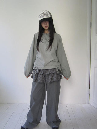 Functional Minimalist Drawstring Short Crop Top