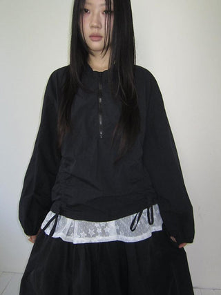 Functional Minimalist Drawstring Short Crop Top