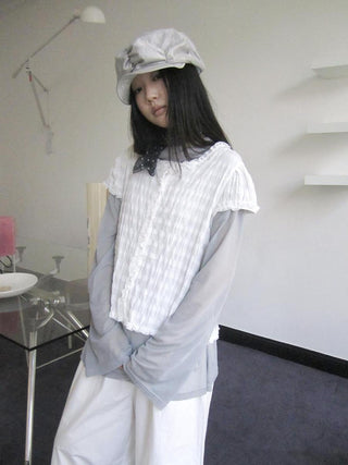 Gray Layered Loose Fit Long Sleeve Turtleneck Top
