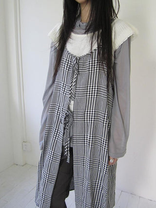 Gray Layered Loose Fit Long Sleeve Turtleneck Top