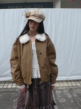 Insulated Cropped Vintage Loose Fit Fur Collar Women Zip Puffer Jacket