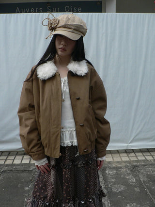 Insulated Cropped Vintage Loose Fit Fur Collar Women Zip Puffer Jacket