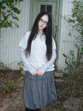 Knitted Loose Fit Crew Neck Pullover Short Sleeve Commuter Solid T-Shirt