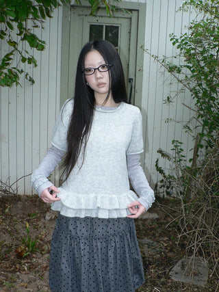 Knitted Loose Fit Crew Neck Pullover Short Sleeve Commuter Solid T-Shirt