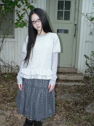 Knitted Loose Fit Crew Neck Pullover Short Sleeve Commuter Solid T-Shirt