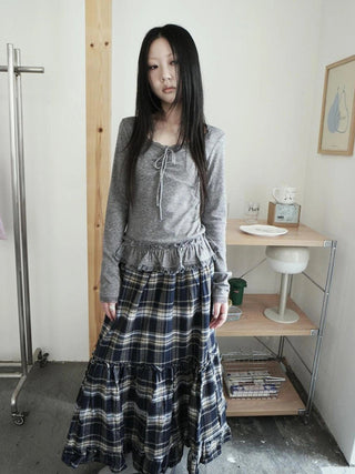 Lace Bow Tie Ruffle Sleeve Tee T-shirt