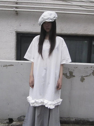 Loose Floral Lace Trim Summer Dress