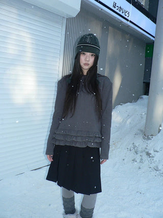 Loose Korean Long Sleeve Crew Neck Pullover Women Solid Oversized T-Shirt