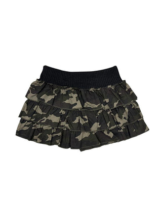 Low Rise Ruffled Tiered Street Style One Size Casual Mini Skirt