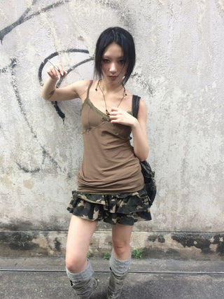 Low Rise Ruffled Tiered Street Style One Size Casual Mini Skirt