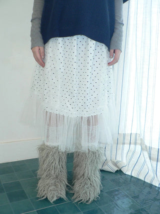 Pleated Korean Aline Elastic Waist White Girls Ladies Midi Skirt