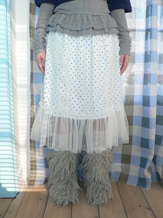 Pleated Korean Aline Elastic Waist White Girls Ladies Midi Skirt