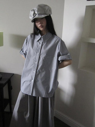 Project 5 6 Summer Casual Plaid Short Sleeve Shirt