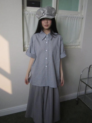 Project 5 6 Summer Casual Plaid Short Sleeve Shirt