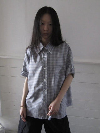 Project 5 6 Summer Casual Plaid Short Sleeve Shirt