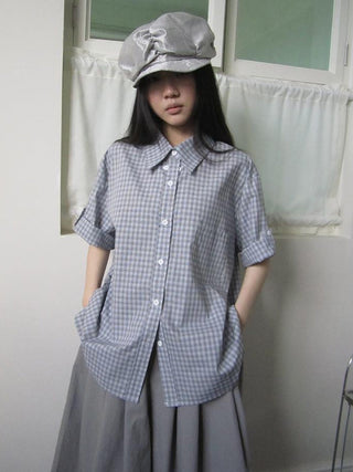 Project 5 6 Summer Casual Plaid Short Sleeve Shirt