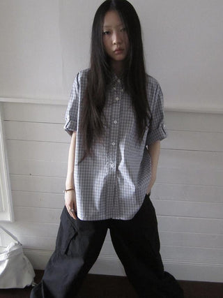 Project 5 6 Summer Casual Plaid Short Sleeve Shirt