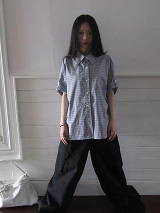 Project 5 6 Summer Casual Plaid Short Sleeve Shirt