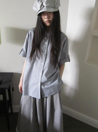 Project 5 6 Summer Casual Plaid Short Sleeve Shirt