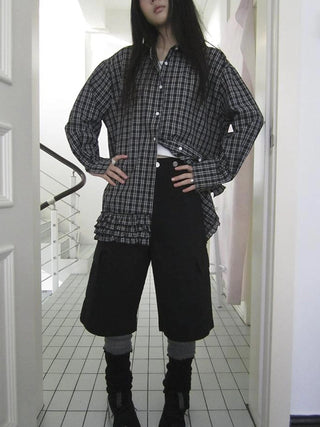 Retro High Waisted Cargo Capri Pants With Oversized Pockets