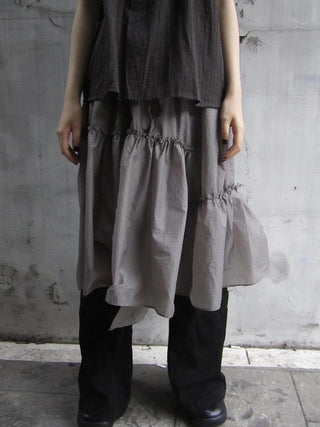 Sheer Layered Ruffle Tie Waist Skirt
