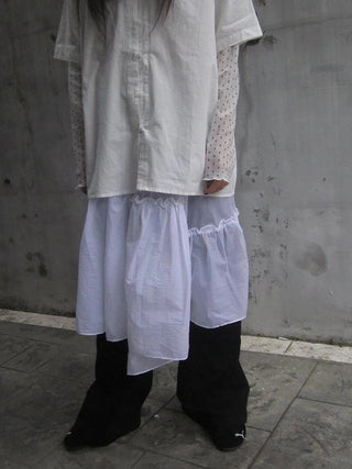 Sheer Layered Ruffle Tie Waist Skirt